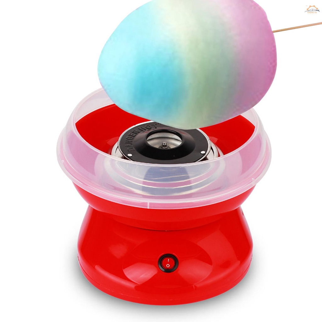 Type A Red Cotton Candy Machine Cotton Candy Maker for Kids Homemade Cotton Candy Floss Maker for Hard Candy Floss Sugar Birthday Family Party Childrens Day Christmas Gift DIY Sweet 500W 