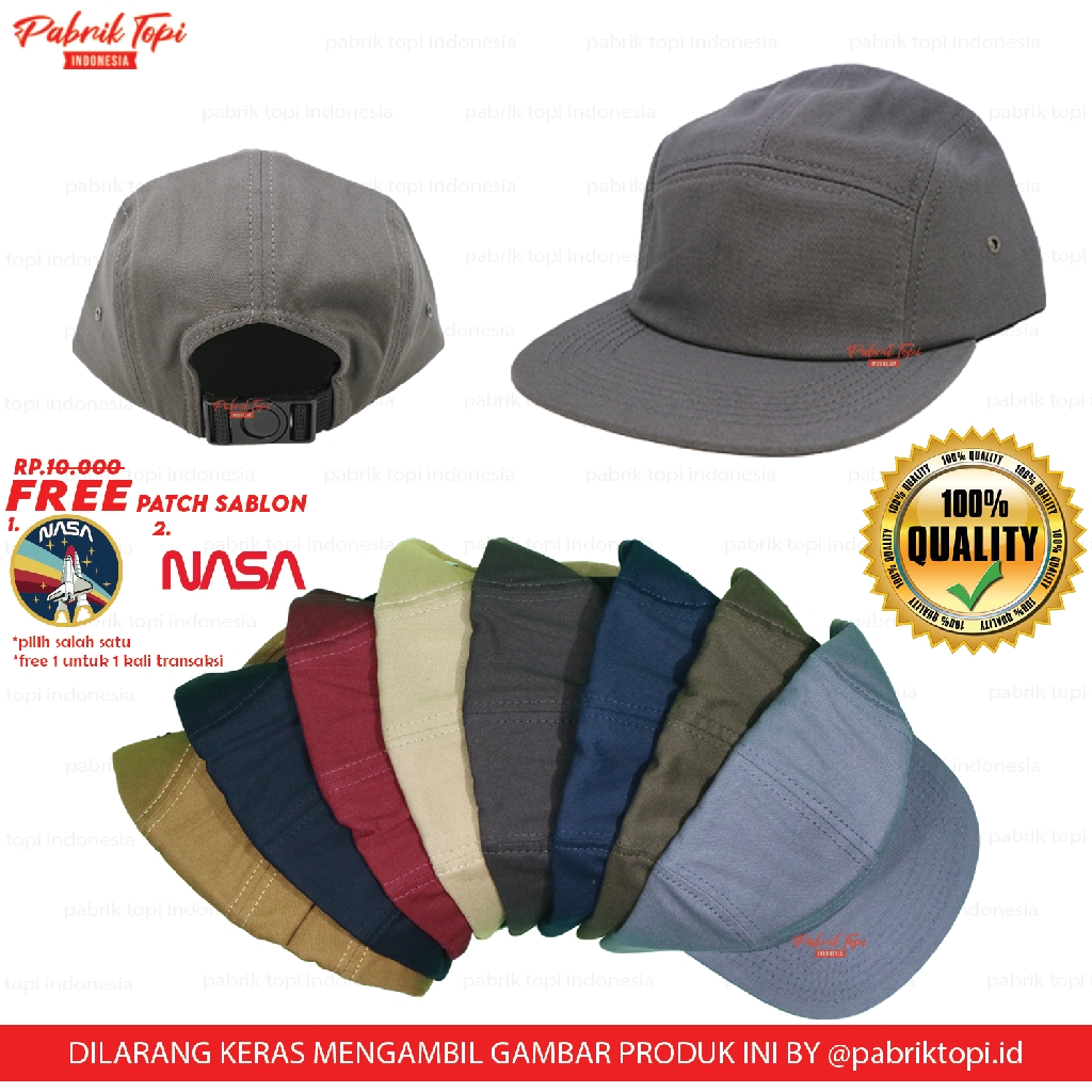 plain five panel hat