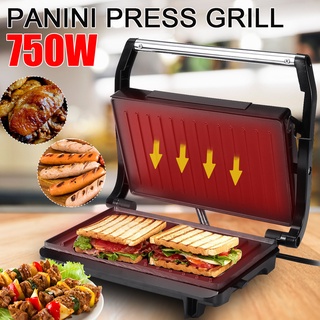 750W 220V Household Mini Steak Machine Hamburger Panini Electric Sandwich Maker Dual Non Stick Surface Grill Toaster
