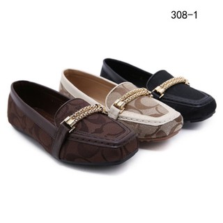 coach signature flats