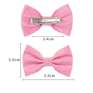 Ready Stock  1Pcs Baby Hairclip Candy Glitter Sequin Small Hairpin Solid Bow Children's Kids Hair Accessories #7