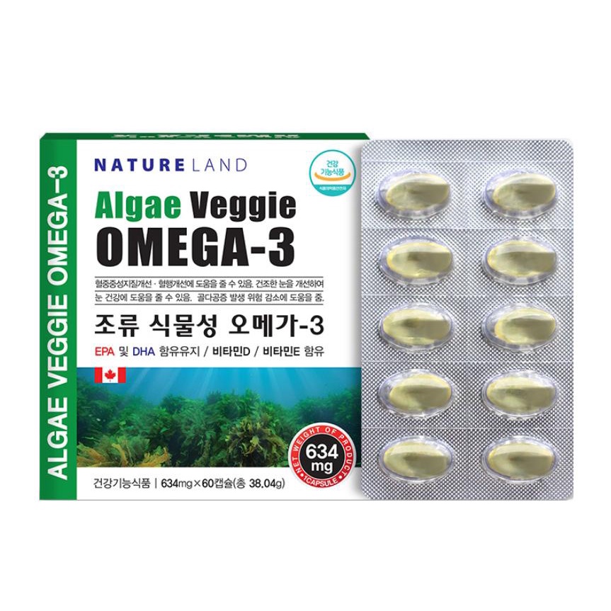NATURE LAND Algae Veggie Omega3 Health Supplements Vitamin d Pregnant