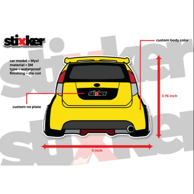 Sticker Kereta Myvi Shopee Singapore