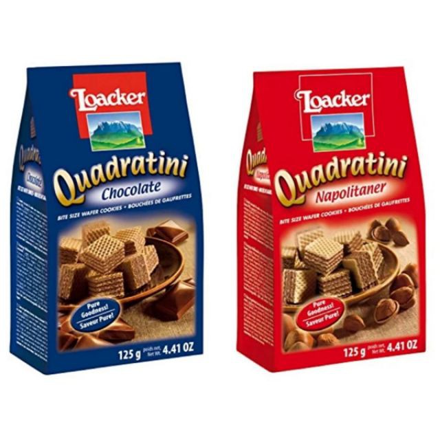 Loacker Quadratini Napolitaner/chocolate 125g | Shopee ...