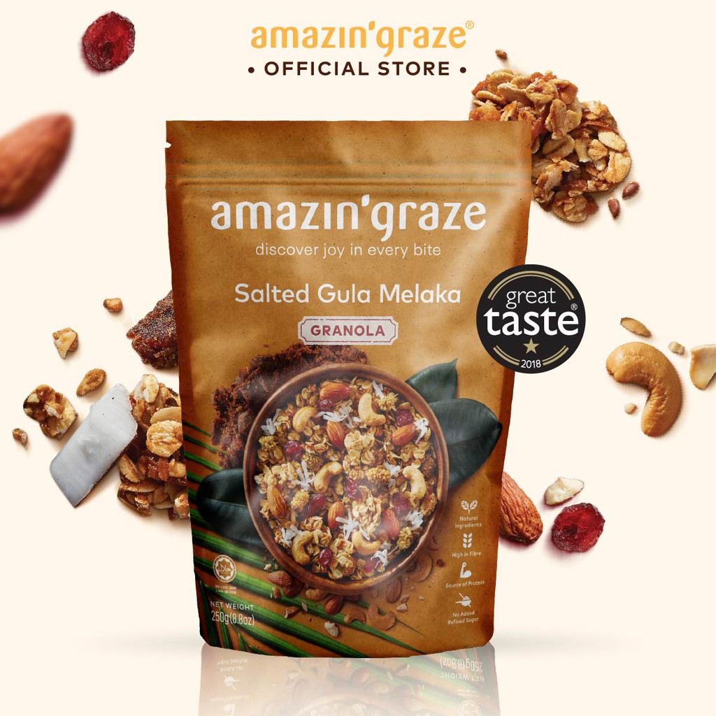 Amazin' Graze Salted Gula Melaka Granola 250g Halal Certified