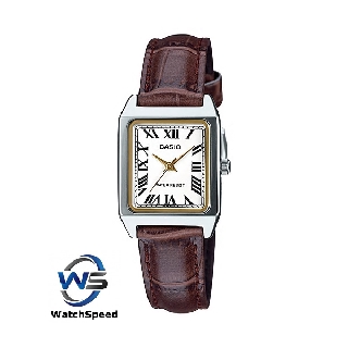 Casio LTP-V007L-7B2 Standard Analog White Dial Brown Leather Ladies / Womens Watch