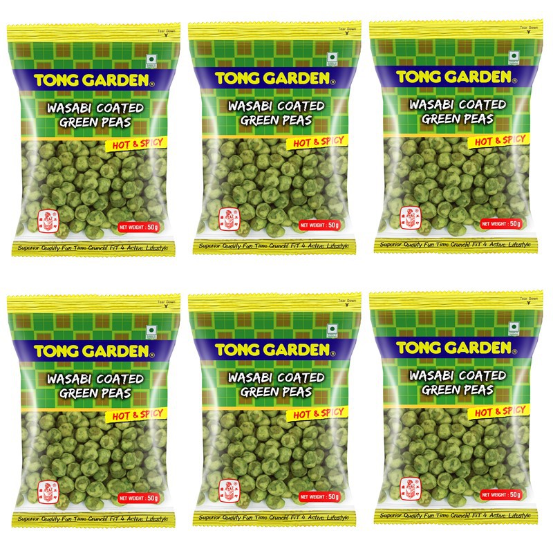 Tong Garden Mini Nuts Wasabi Coated Green Peas Hot & Spicy 50g
