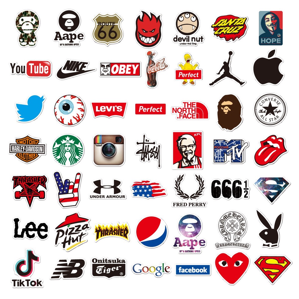 Cool Stickers Decals 200 Pack Random Sticker for Skateboard Helmet ...