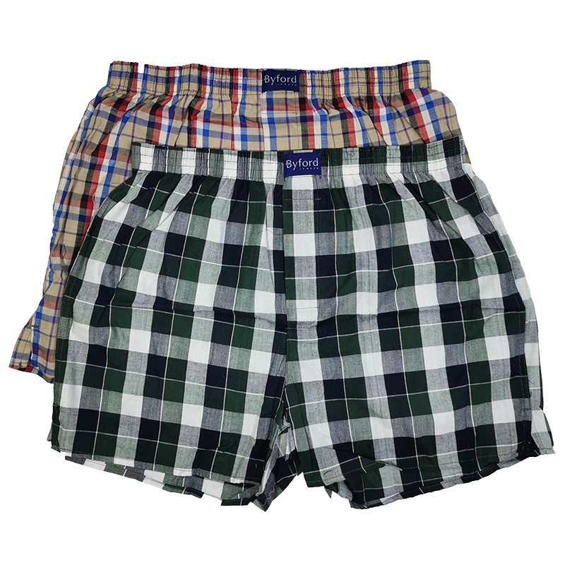 Byford Men's Cotton Blend Boxer Short (2pcs) |BMX277194 | Shopee Singapore