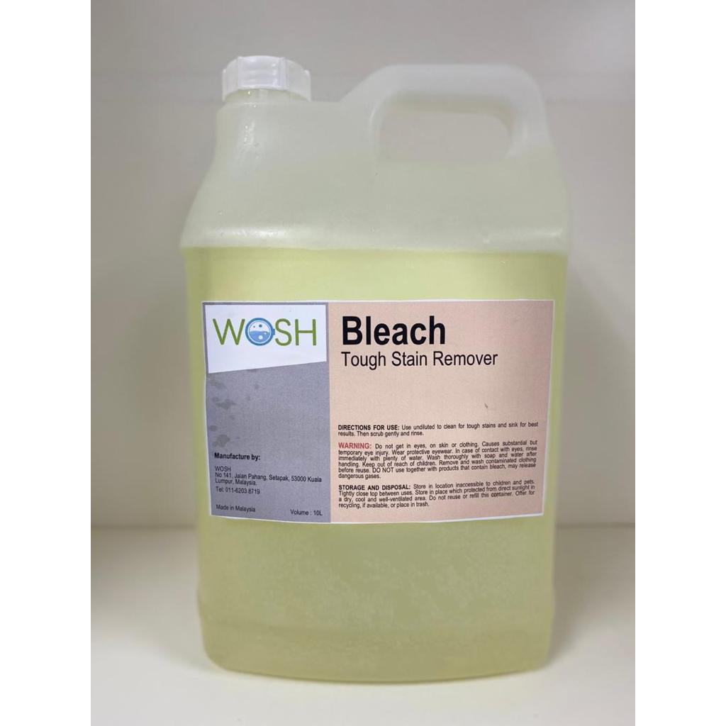 10L Wosh Bleach Liquid Stain Remover  Shopee Singapore