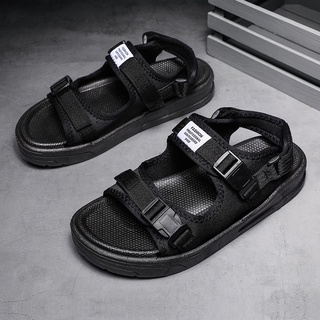 Ready Stock Men's Black Sandals School Casual Sandal Size 36-44