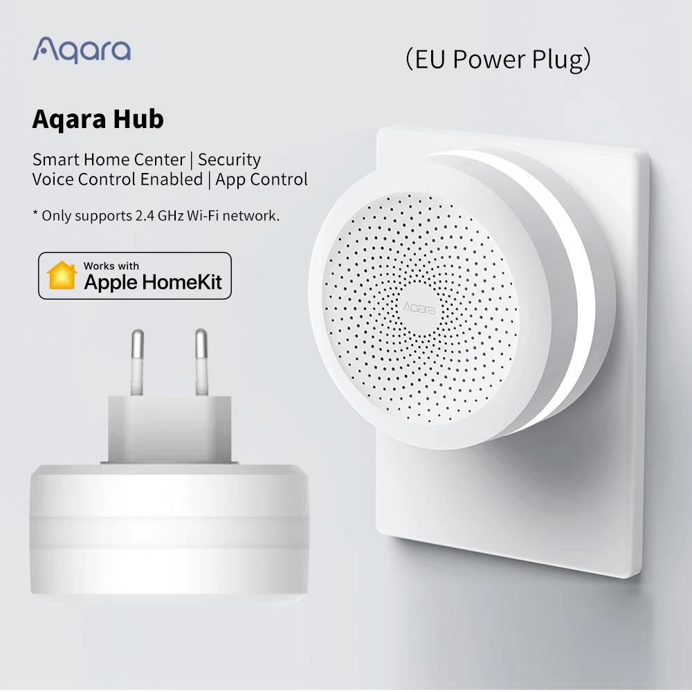International Eu Plug Aqara Hub Gateway With Led Night Light Smart Work With For Apple Homekit Shopee Singapore