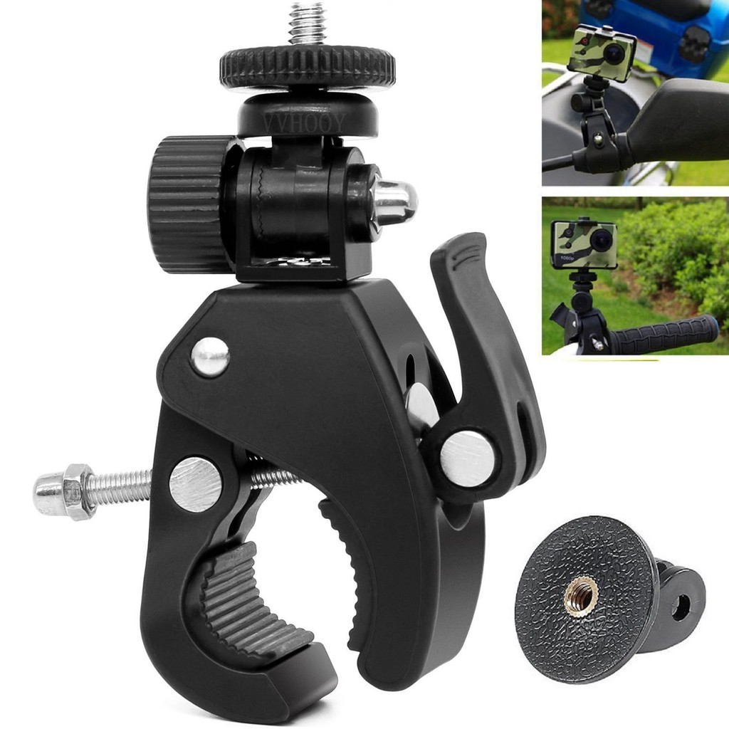 Gopro Motorcycle Bike Bicycle Handlebar Tripod Clamp Holder Mount For Gopro Hero 7 6 5 4 3 2
