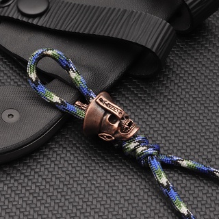 Cnedc Raw Copper Skull Pendant Keychain DIY Brass Beads #6
