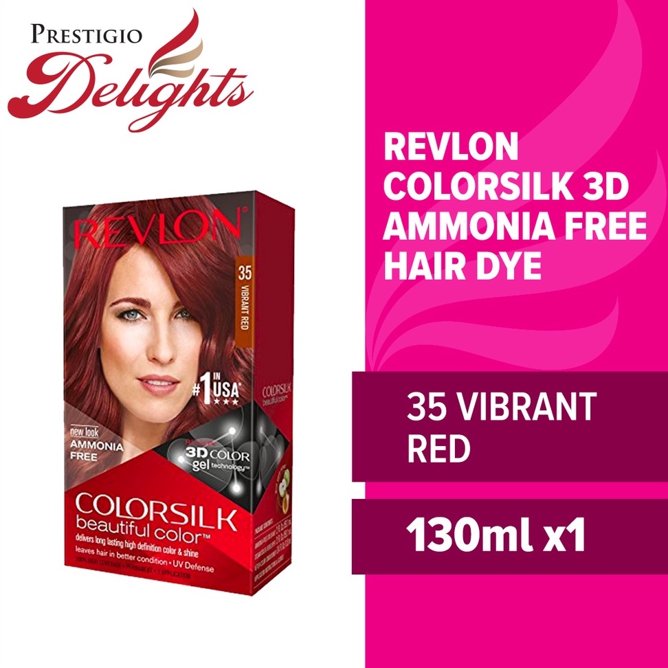 Revlon Colorsilk 3D Hair Color Ammonia Free Hair Dye Colour 35 Vibrant Red  | Shopee Singapore