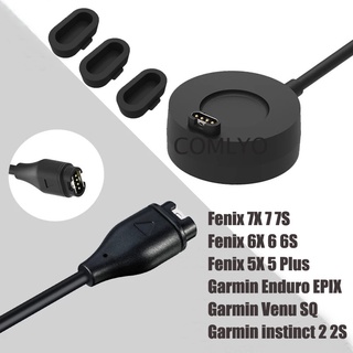 Garmin Fenix 7 7X 6 6X 5 Enduro EPIX GEN 2 Venu SQ 2S 2 Plus line Forerunner 245 Charger USB Dock Charging Port Plug Cover Cable Data Adapter
