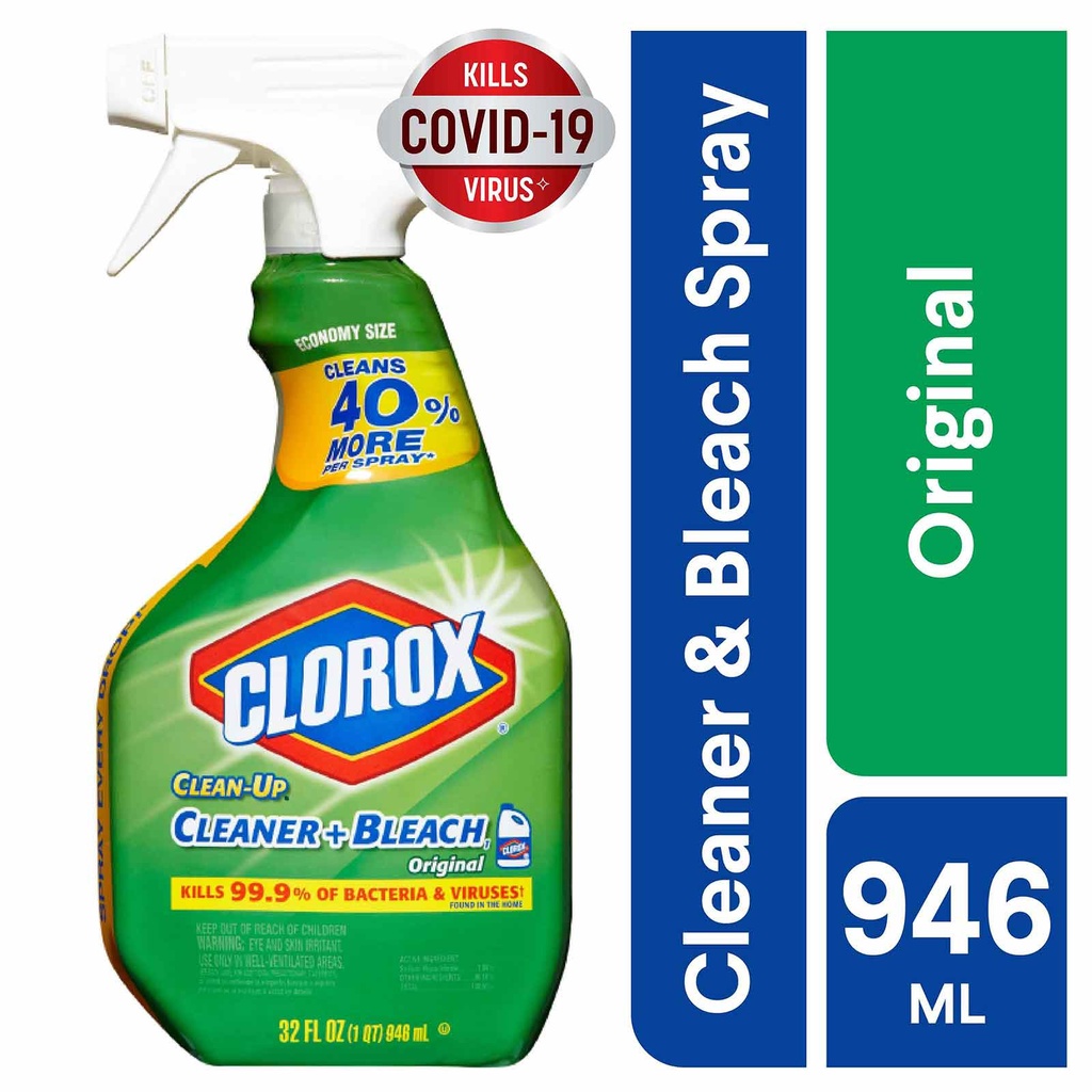 CLOROX Clean Up Cleaner+Bleach Original 946ml Shopee Singapore