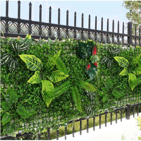 Plant Panels 24 X16 Artificial Hedge Fence Privacy Screen Lawn Indoor Outdoor Wall Floor Realistic Green Plants Garden Decor Shopee Singapore