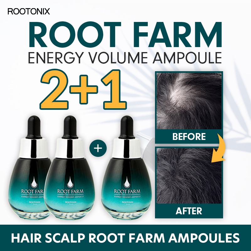 [Rootnix Korea] Anti Hair Loss Ampoule Root Farm 35ml, 3EA Shopee
