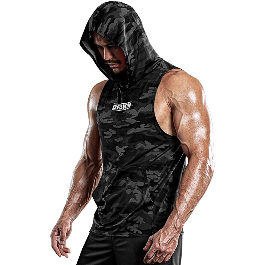 sleeveless compression hoodie