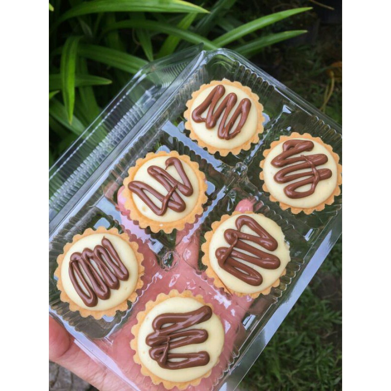 6 Cavity Plastic Tray 50pcs Cheese Tart Tray Box Mini Cake Tray Mini Moon Cake Box Bekas Kuih 6 Petak Shopee Singapore