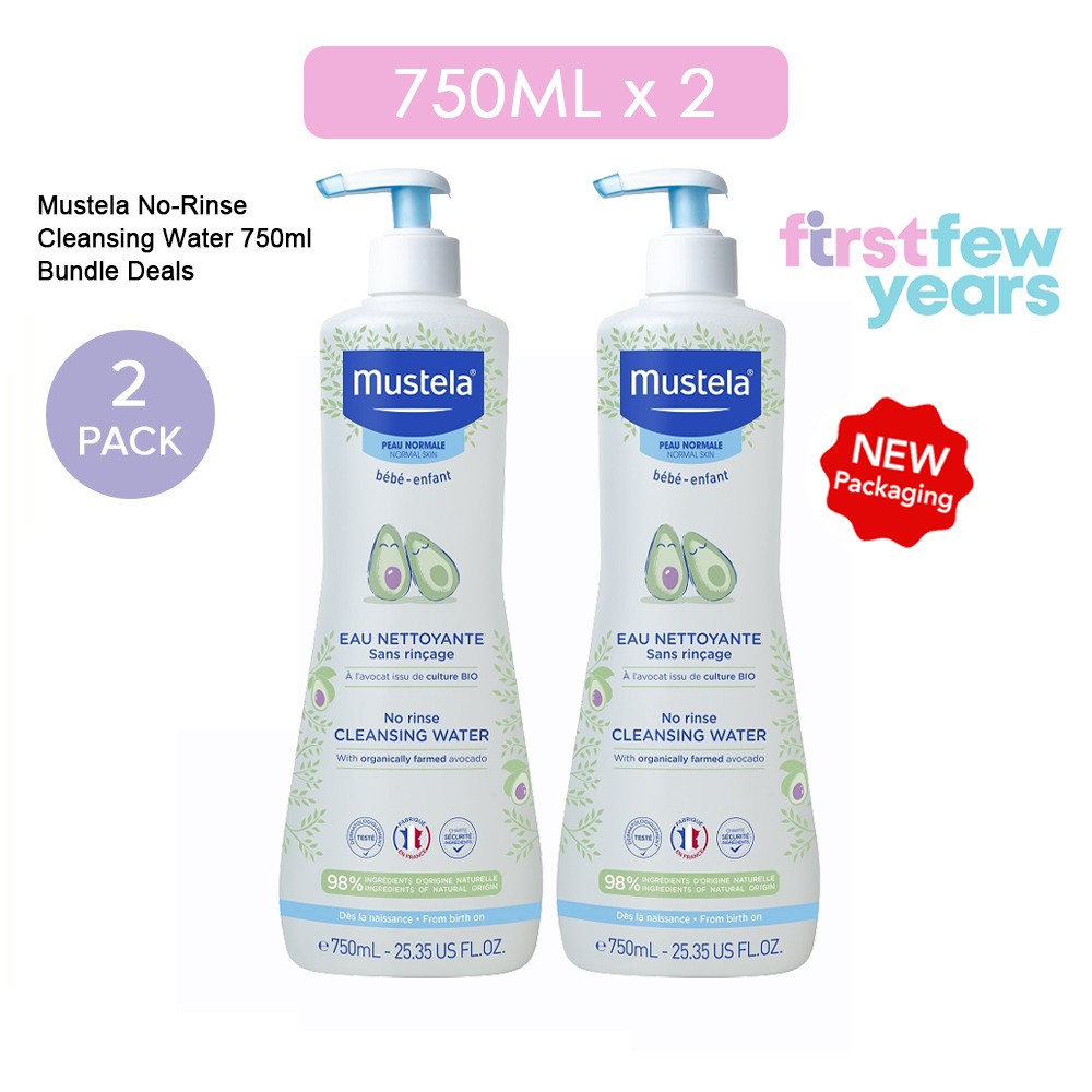 mustela no rinse cleansing water 500ml 750ml bundle deals exp 09 2023 shopee singapore