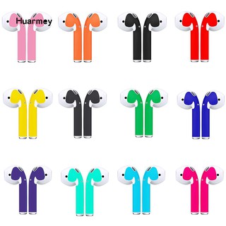 ★Hu Solid Color Self-adhesive Anti-scratch Sticker Cover Apple AirPods Ear Buds