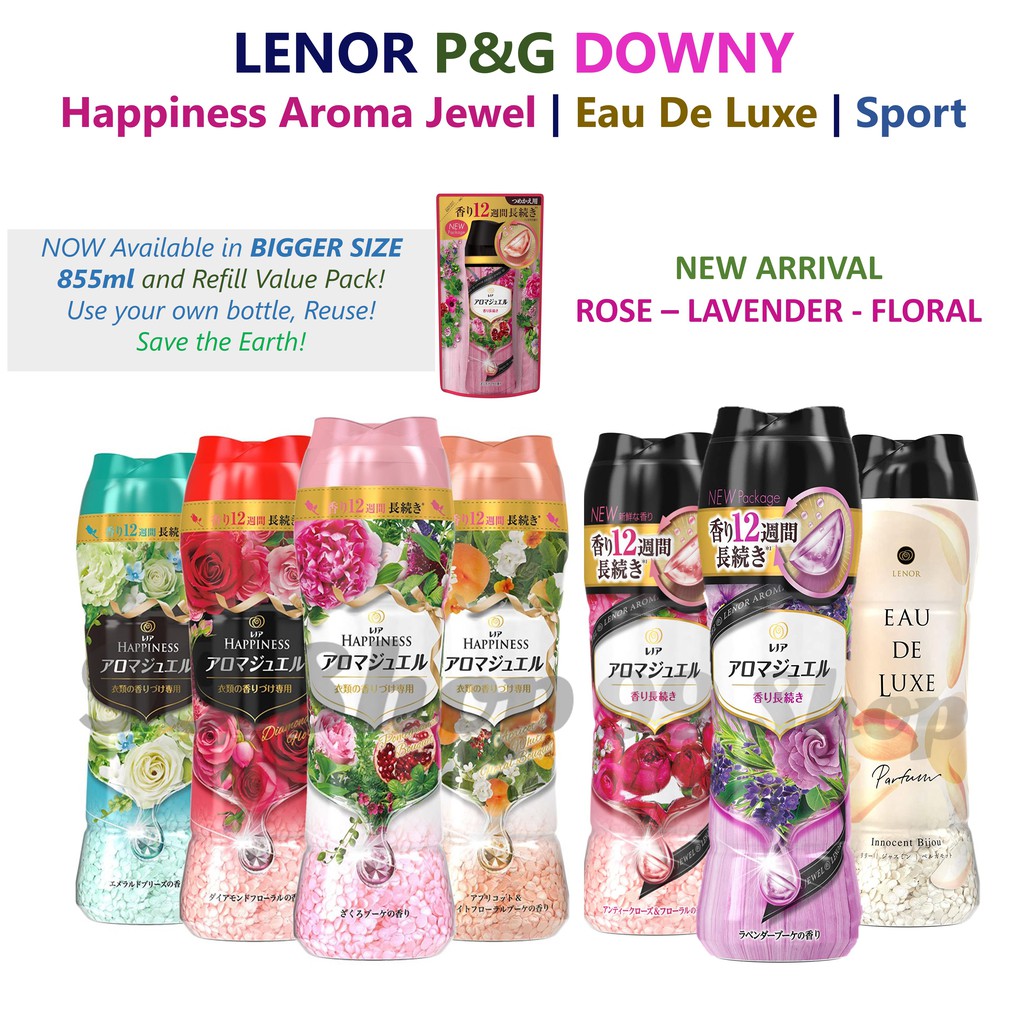 Lenor Downy Authentic Premium Luxury Happiness Luxe Sport Jewel P G Laundry Scent Booster Beads 5ml 5ml Big Size Shopee Singapore