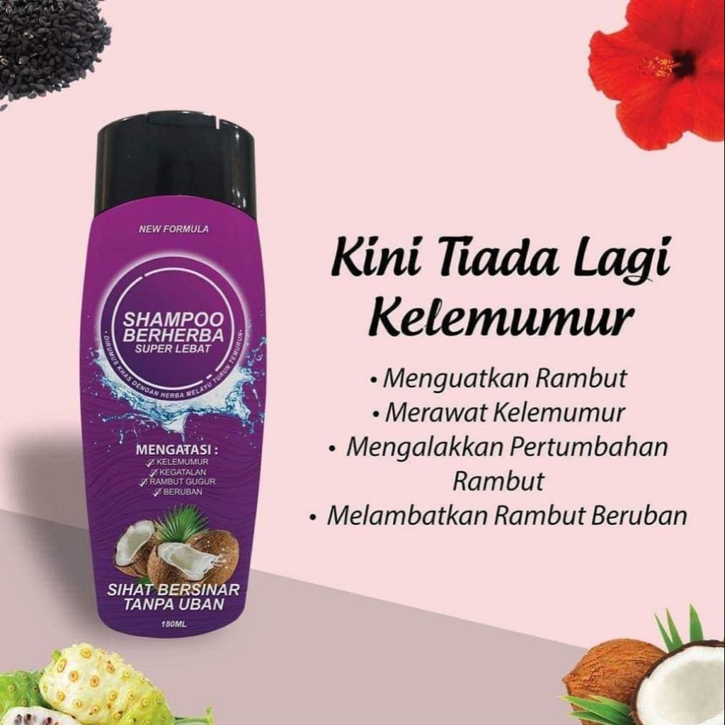 Shampoo Berherba Super Lebat Ready Stock Shopee Singapore