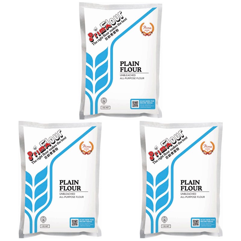 [Bundle of 3] Prima Plain Flour, 1Kg | Shopee Singapore