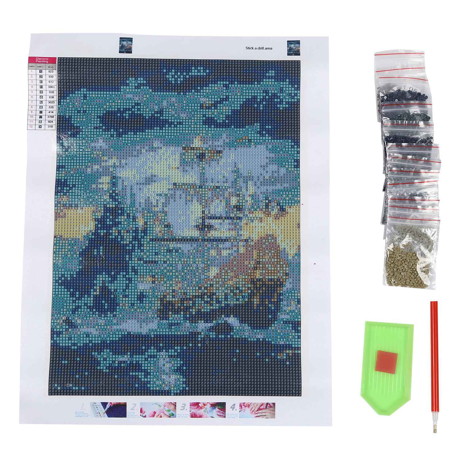 5D Diamond Embroidery Sea Scenery Cross 