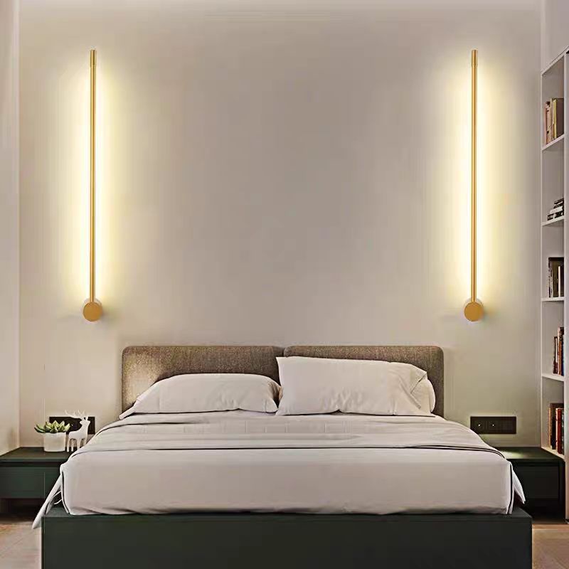Rotatable minimalist line wall lamp bedroom modern living room background wall lamp aisle lamp LED bedside lamp wall lamp