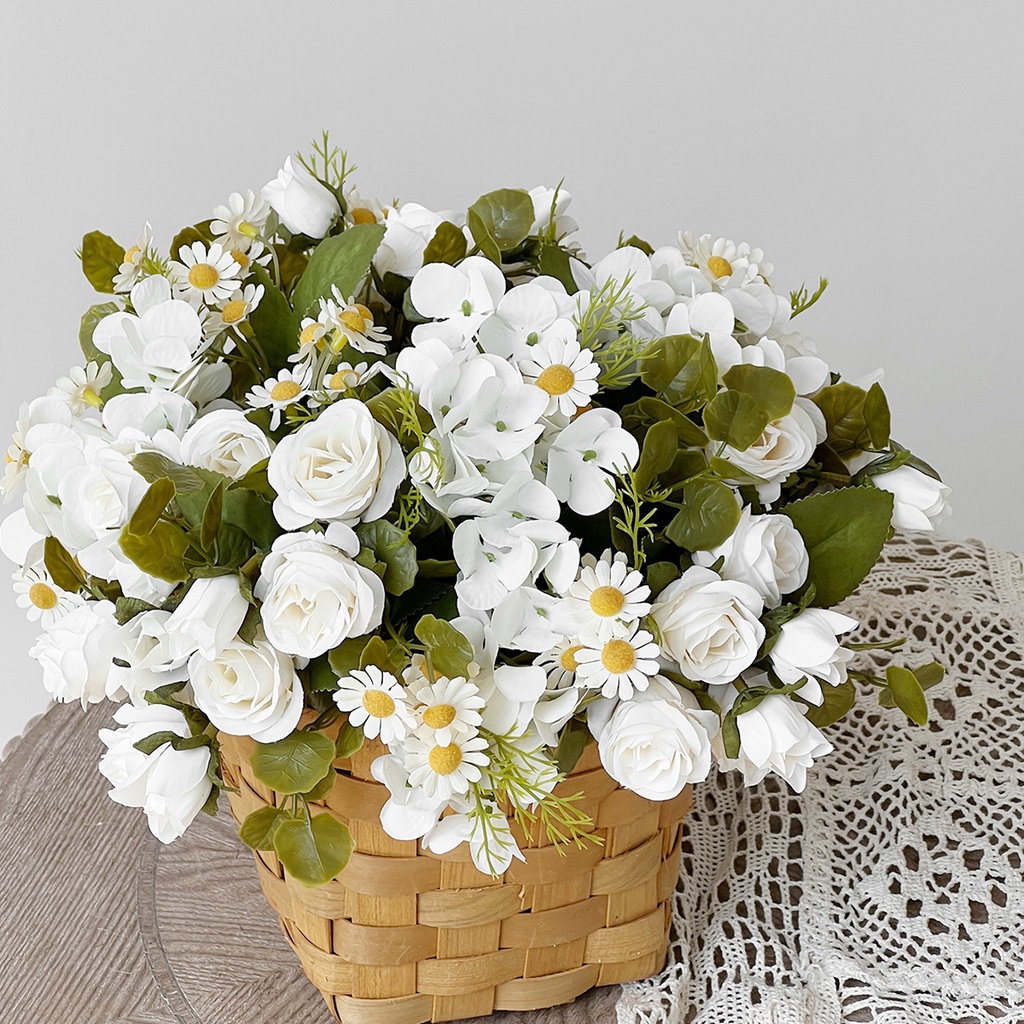 Daisy Rose Artificial Flower High Quality Silk Flower Decoration Flower Art Living Room Table
