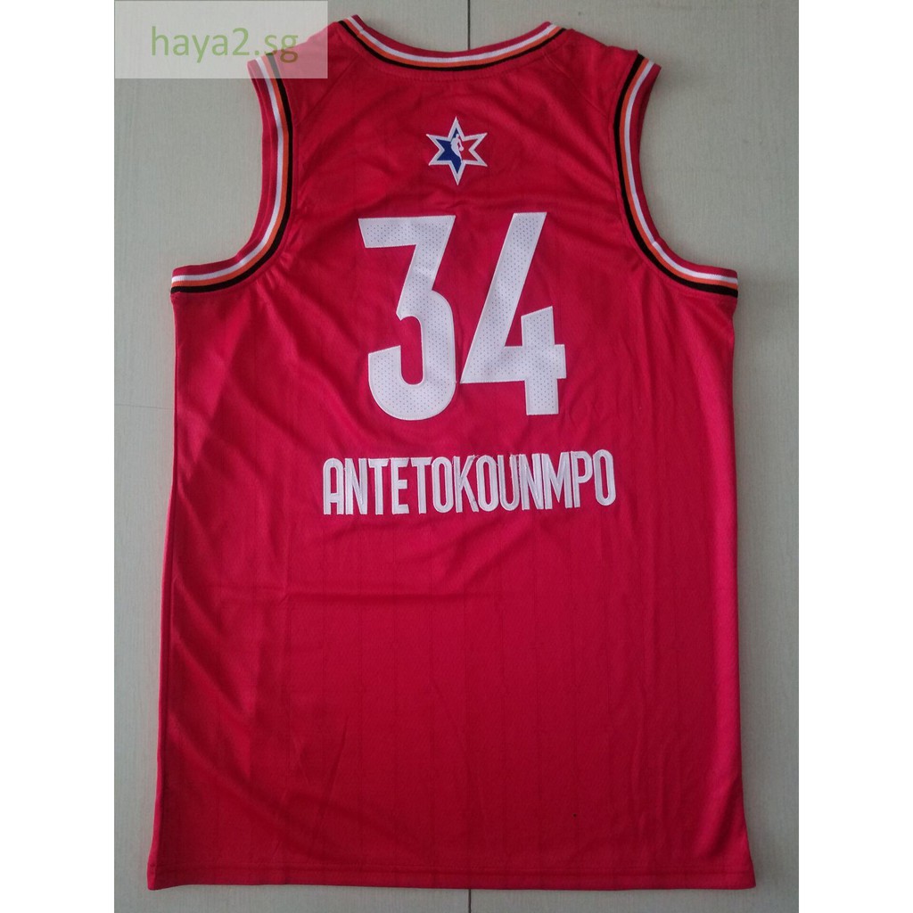 red milwaukee bucks jersey