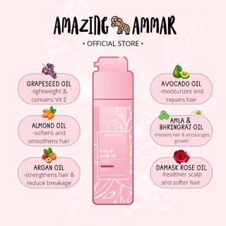 [AMAZING AMMAR] Hair & Scalp Oil (For Her: Powdered Rose)