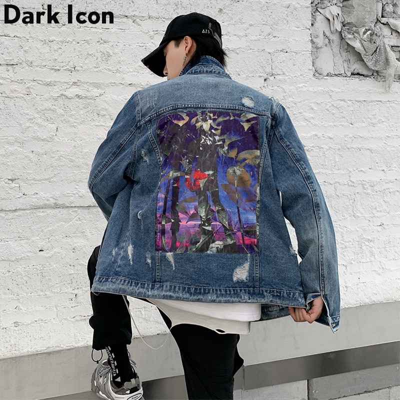purple jean jacket men