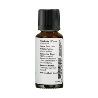 NOW Essential Oils, Grapefruit Oil, Sweet Citrus Aromatherapy Scent, Cold Pressed, 100% Pure, Vegan, (30ml) #2