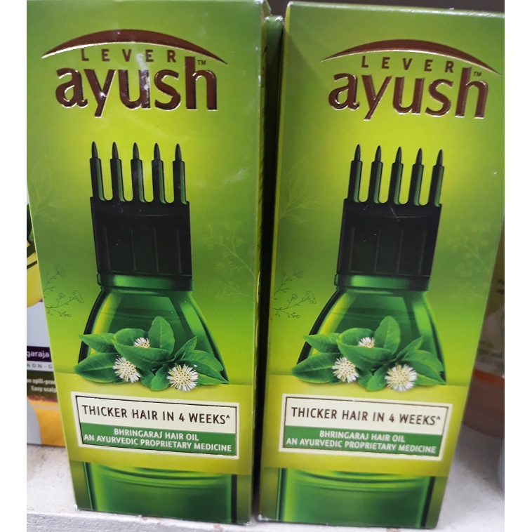 Lever Ayush Bhringaraj Hair Oil 100ml Thicker Hair In 4 Weeks Readystock Shopee Singapore