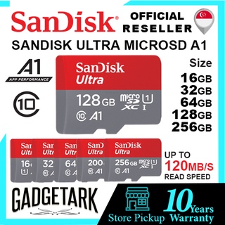 [SG] SanDisk Ultra 16GB | 32GB | 64GB | 128GB | 200GB | 256GB | 400GB | 512GB | 1TB microSD USH-1 120mb/s A1 Memory Card