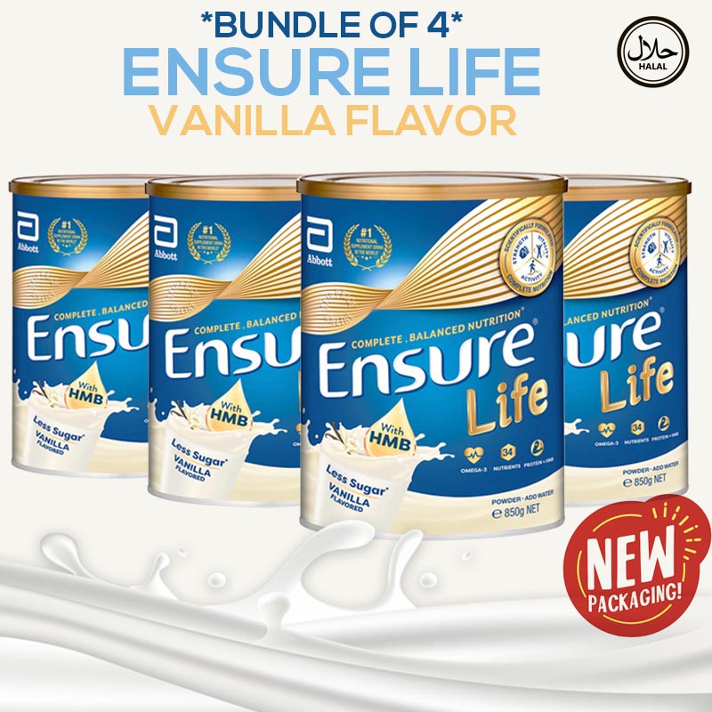 *Bundle of 4* ABBOTT Ensure Life Vanilla Adult Elderly Daily Nutrition
