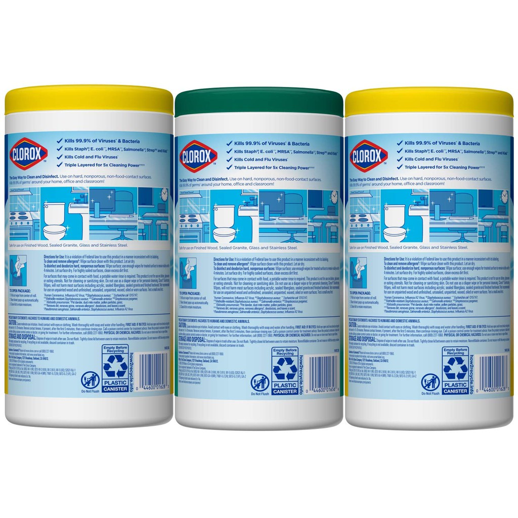 Clorox Disinfecting Wipes Value Pack Bleach Free Cleaning Wipes 75 Count Each Pack Of 3 Shopee Singapore