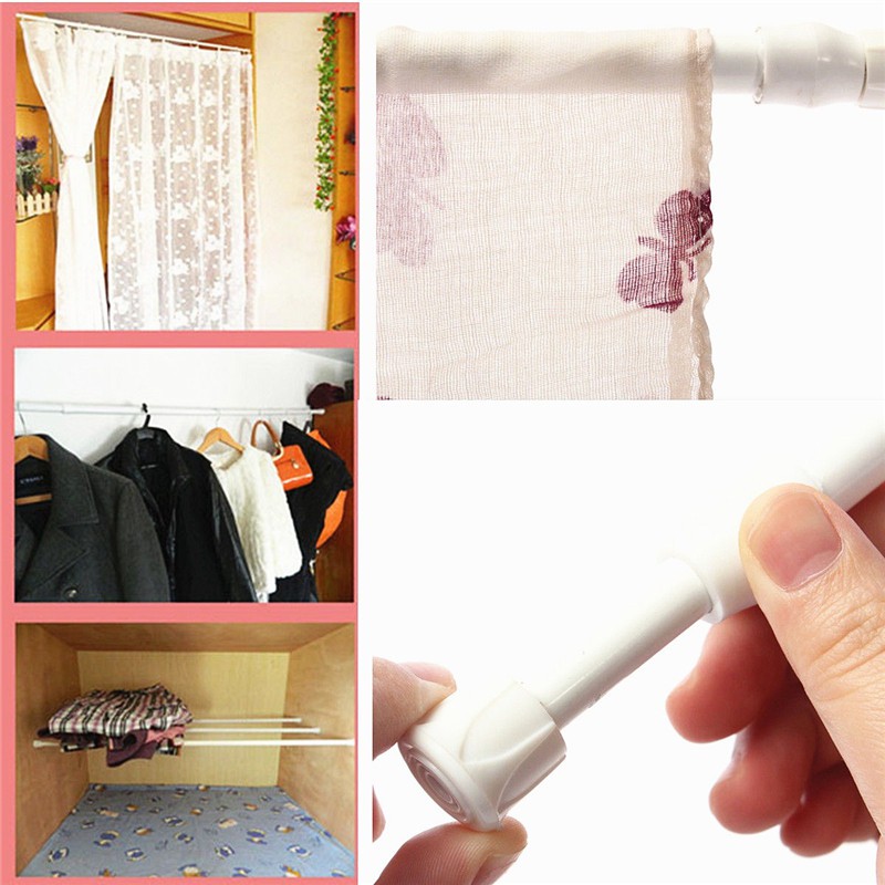 1pcs New Spring Loaded Bathroom Shower Curtain Rod Tension