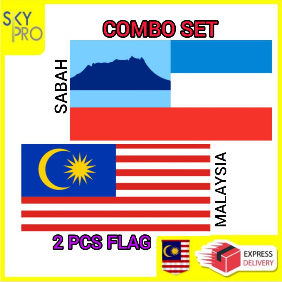 2 Pcs 4x8 Kaki Feet Bendera Combo Set Negeri Sabah Malaysia Flag Flags Ready Stock Malaysia Shopee Singapore