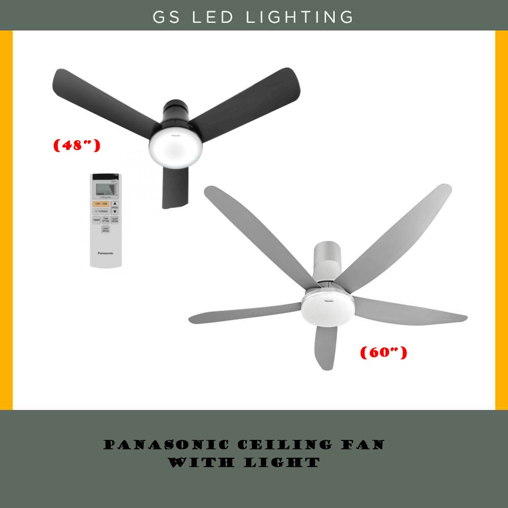 Panasonic Fm15gw Fm12gx Led Ceiling Fan With Light 60inch 48ich