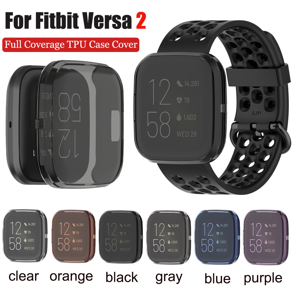For Fitbit Versa 2 Soft Full Coverage TPU Protector Case Cover
