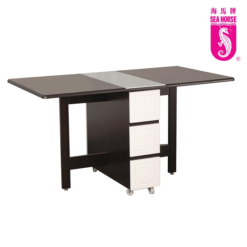Sea Horse Folding Table With 3 Drawers, Seahorse Console Table