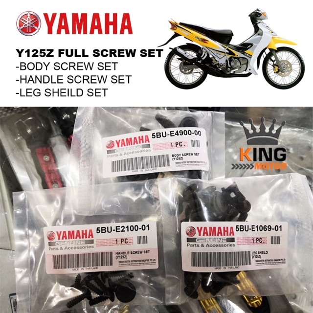 Shop Malaysia Yamaha 125 Y125 Y125z 125z Y125zr 125zr Body Cover Set Screw Skru Full Ori Original Hong Leong Shopee Singapore