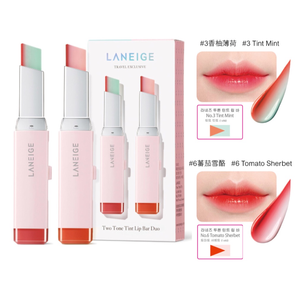 Laneige Two Tone Tint Lip Bar Duo No3 6 Shopee Singapore