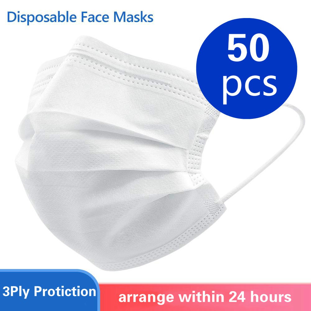3 Ply Disposable Face Mask Dust Mask Flu Face Masks With Elastic Ear Loop For All People Shopee Singapore