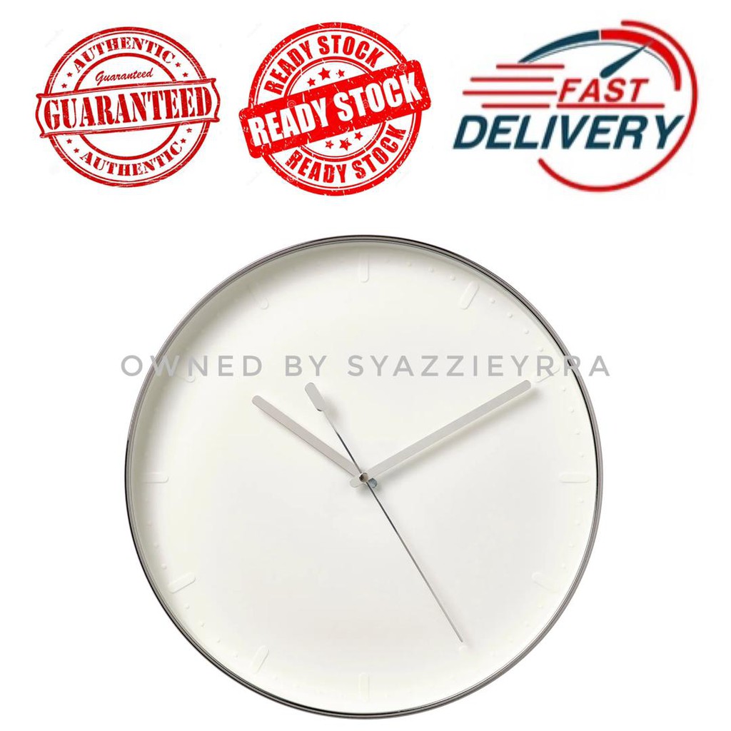 Ikea Mallhoppa Wall Clock 35cm Shopee Singapore